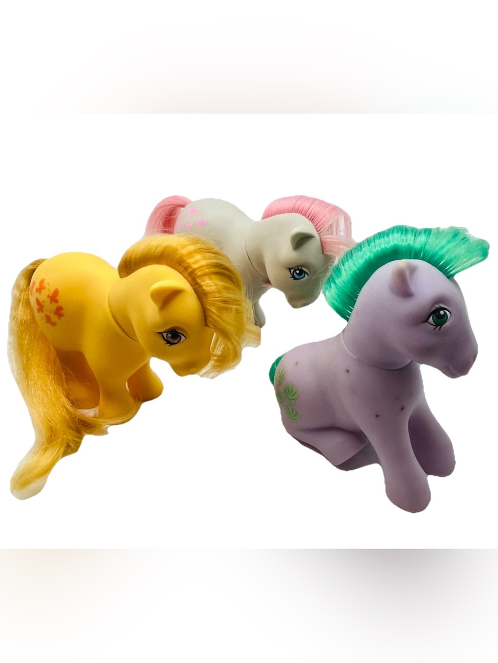 VINTAGE 1980s G1 MY LITTLE PONY LOT OF 3 BUTTERSCOTCH - SEASHELL - SNUZZLE MLP